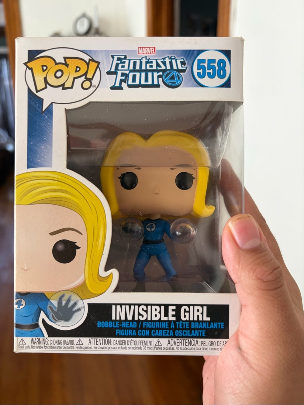 Funko Pop! Marvel Invisible Girl Vinyl Figure - Yellow Hair & Blue Suit